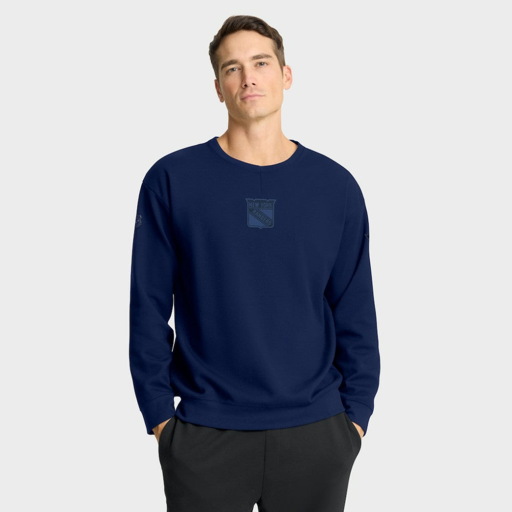 New York Rangers Fanatics Authentic Pro Road Tri-Blend Sweatshirt Navy