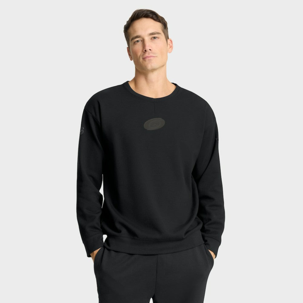 Carolina Hurricanes Fanatics Authentic Pro Road Tri-Blend Sweatshirt Black