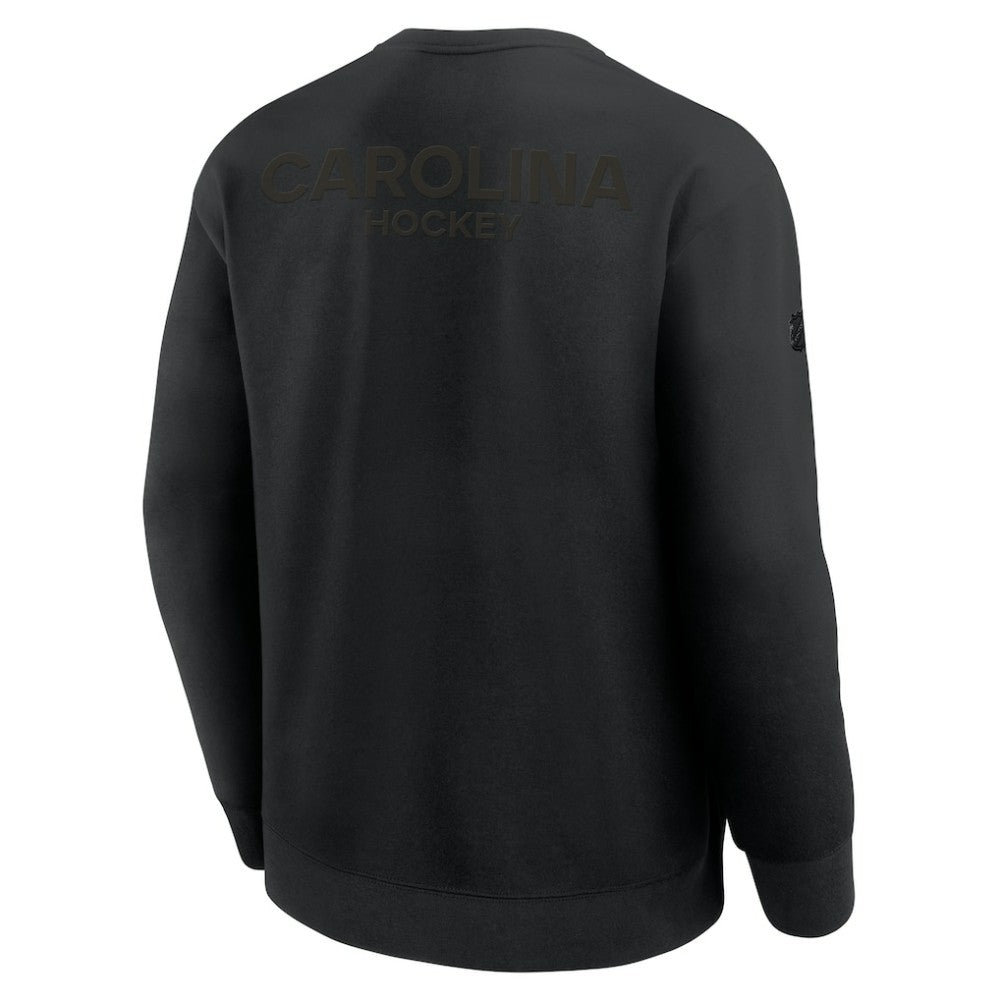 Carolina Hurricanes Fanatics Authentic Pro Road Tri-Blend Sweatshirt Black