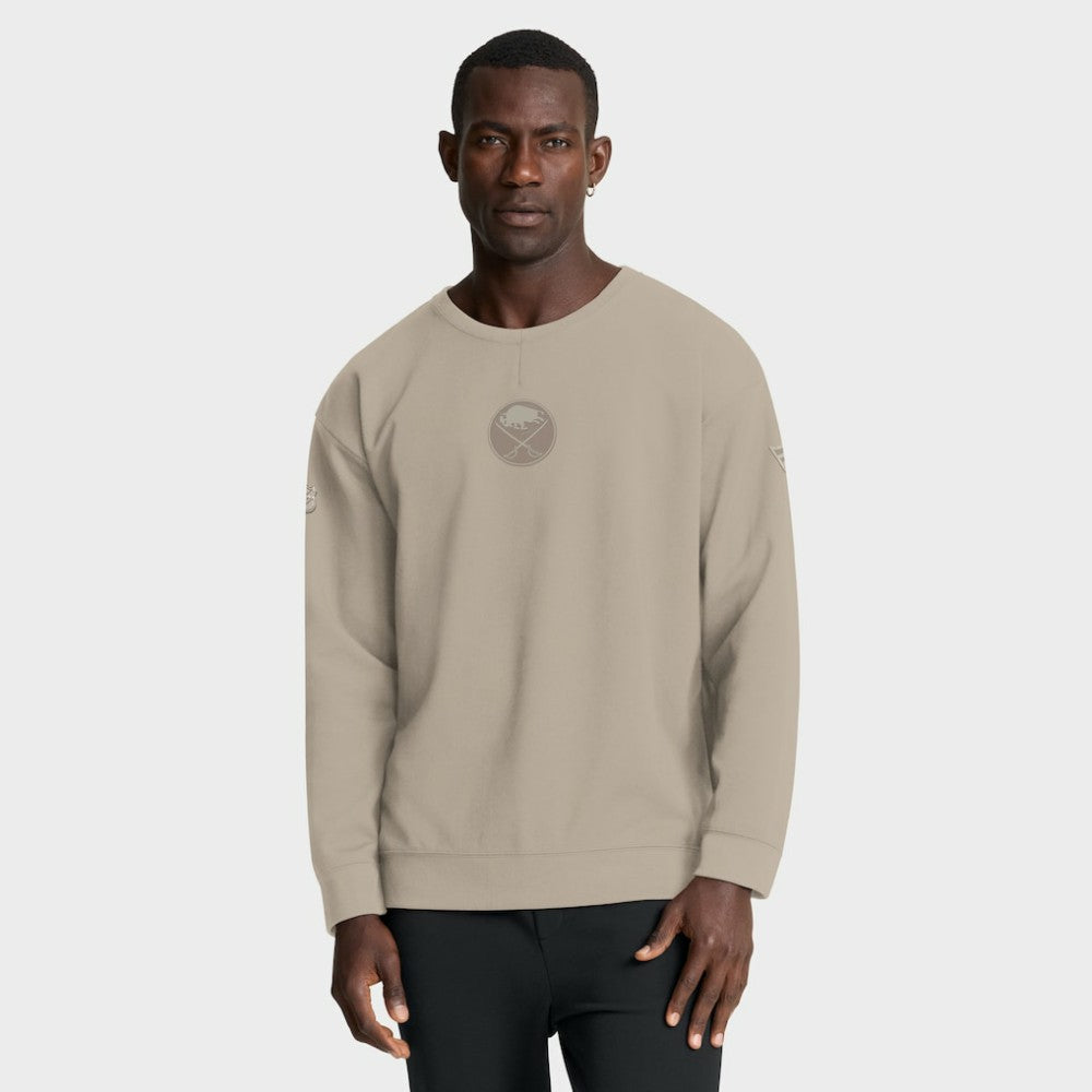 Buffalo Sabres Fanatics Authentic Pro Road Tri-Blend Sweatshirt Tan