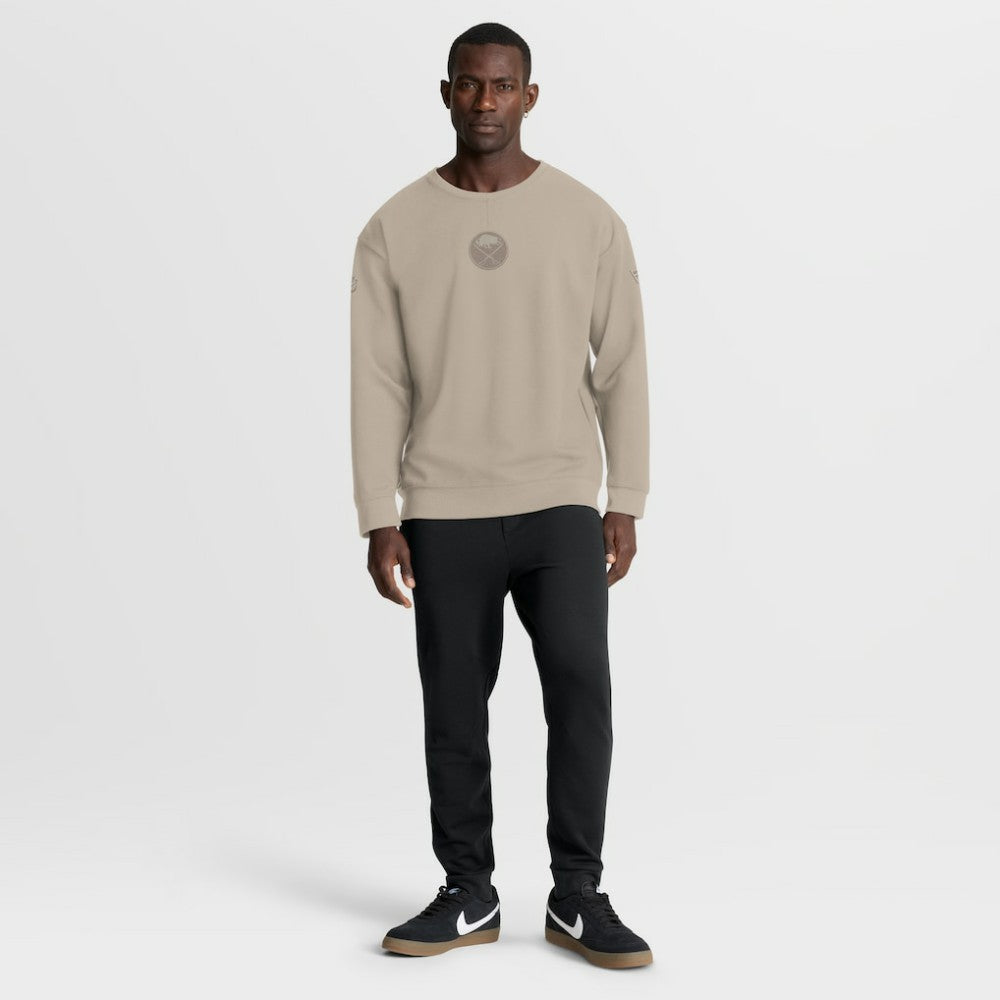 Buffalo Sabres Fanatics Authentic Pro Road Tri-Blend Sweatshirt Tan