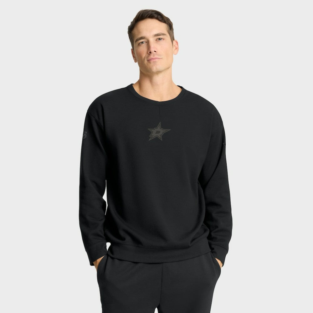 Dallas Stars Fanatics Authentic Pro Road Tri-Blend Sweatshirt Black