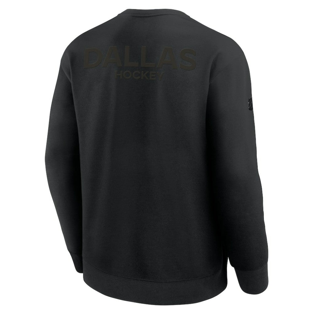 Dallas Stars Fanatics Authentic Pro Road Tri-Blend Sweatshirt Black