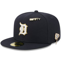 Detroit Tigers 2025 59FIFTY Day 59FIFTY Fitted Hat with Pins Navy | New Era