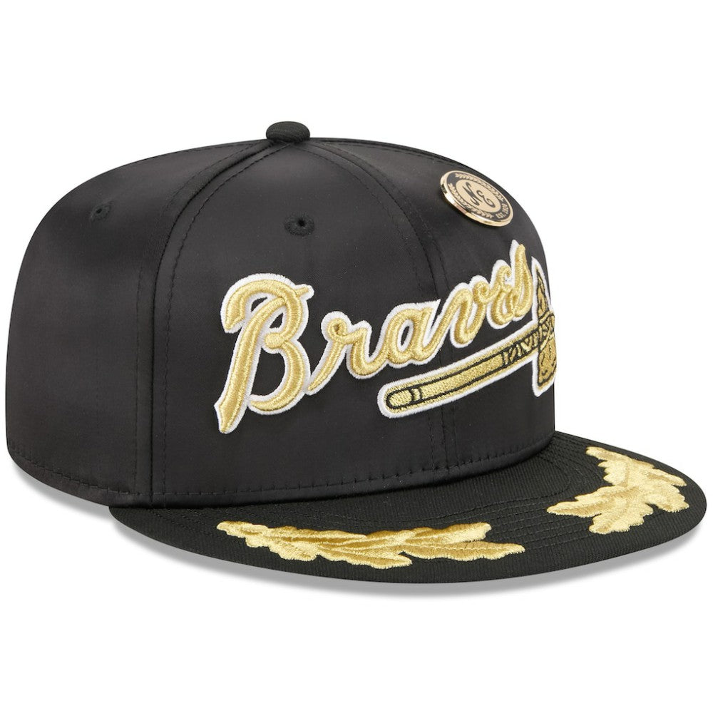 Atlanta Braves 2025 59FIFTY Day Gold Leaf 59FIFTY Fitted Hat Black | New Era