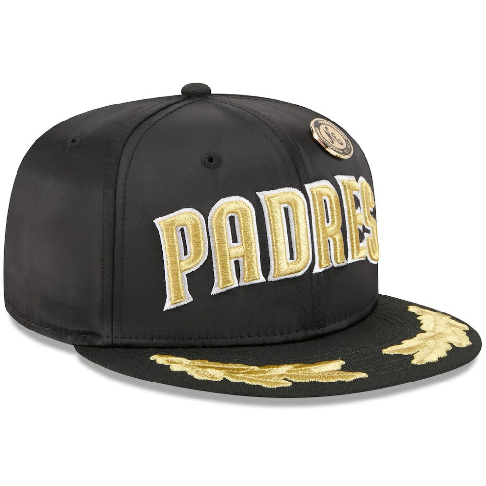 San Diego Padres 2025 59FIFTY Day Gold Leaf 59FIFTY Fitted Hat Black | New Era