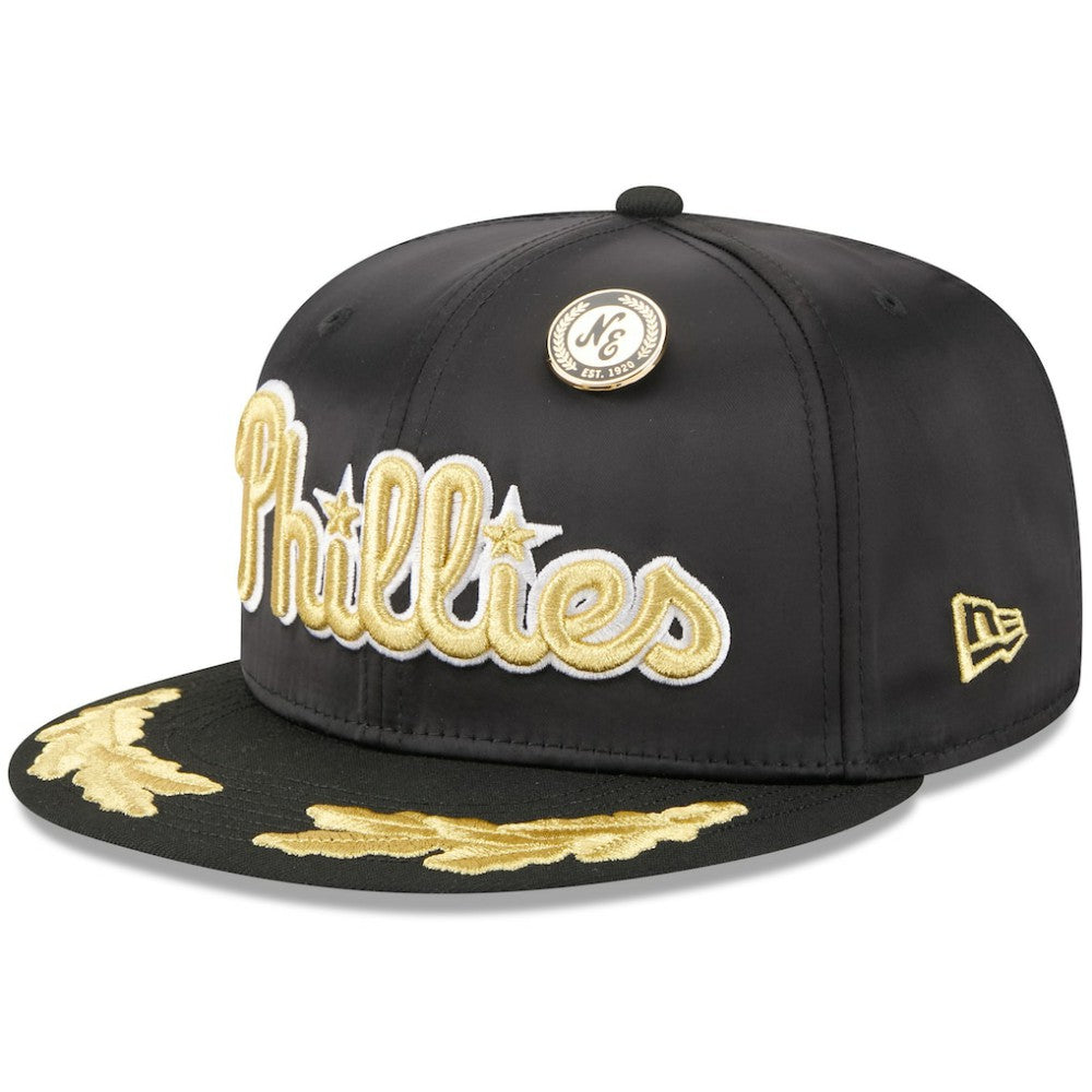 Philadelphia Phillies 2025 59FIFTY Day Gold Leaf 59FIFTY Fitted Hat Black | New Era