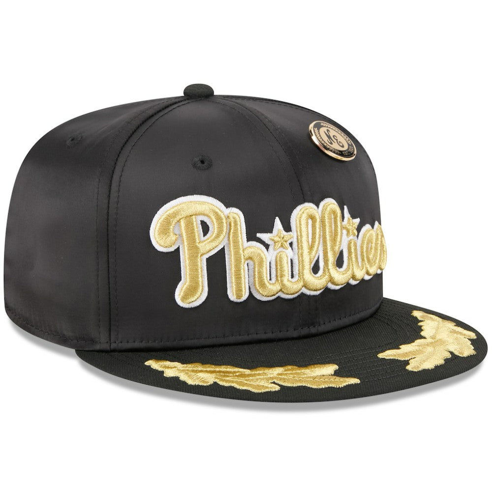 Philadelphia Phillies 2025 59FIFTY Day Gold Leaf 59FIFTY Fitted Hat Black | New Era