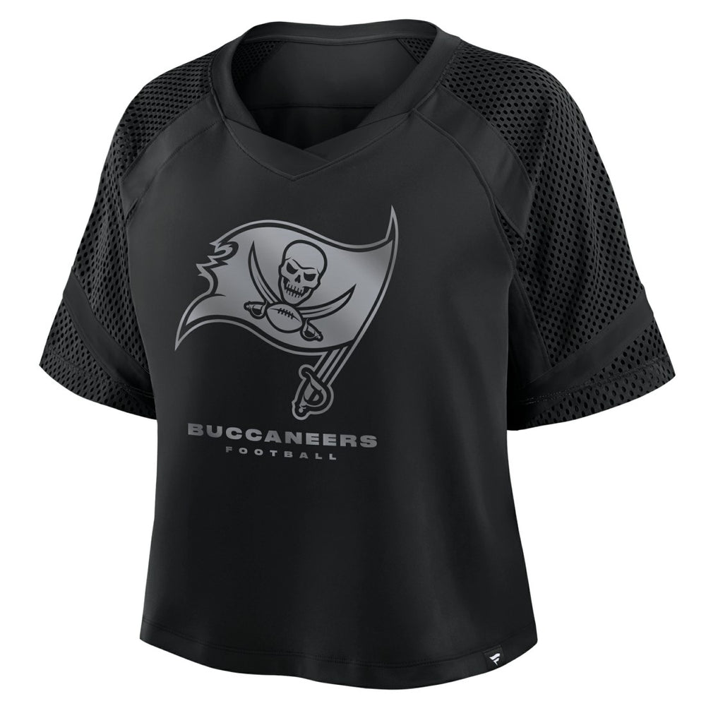 Tampa Bay Buccaneers Women's Oversized Raglan V-Neck Blackout Fashion Jersey for sale
