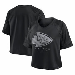 Kansas City Chiefs Women's Oversized Raglan V-Neck Blackout Fashion Jersey cheap