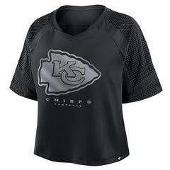 Kansas City Chiefs Women's Oversized Raglan V-Neck Blackout Fashion Jersey cheap