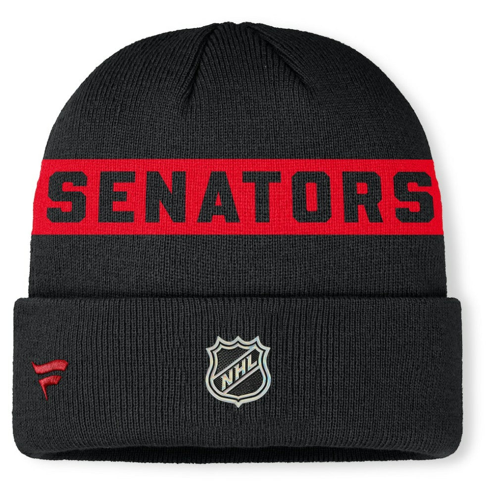 Ottawa Senators Fanatics Authentic Pro Rink Cuffed Knit Hat Black