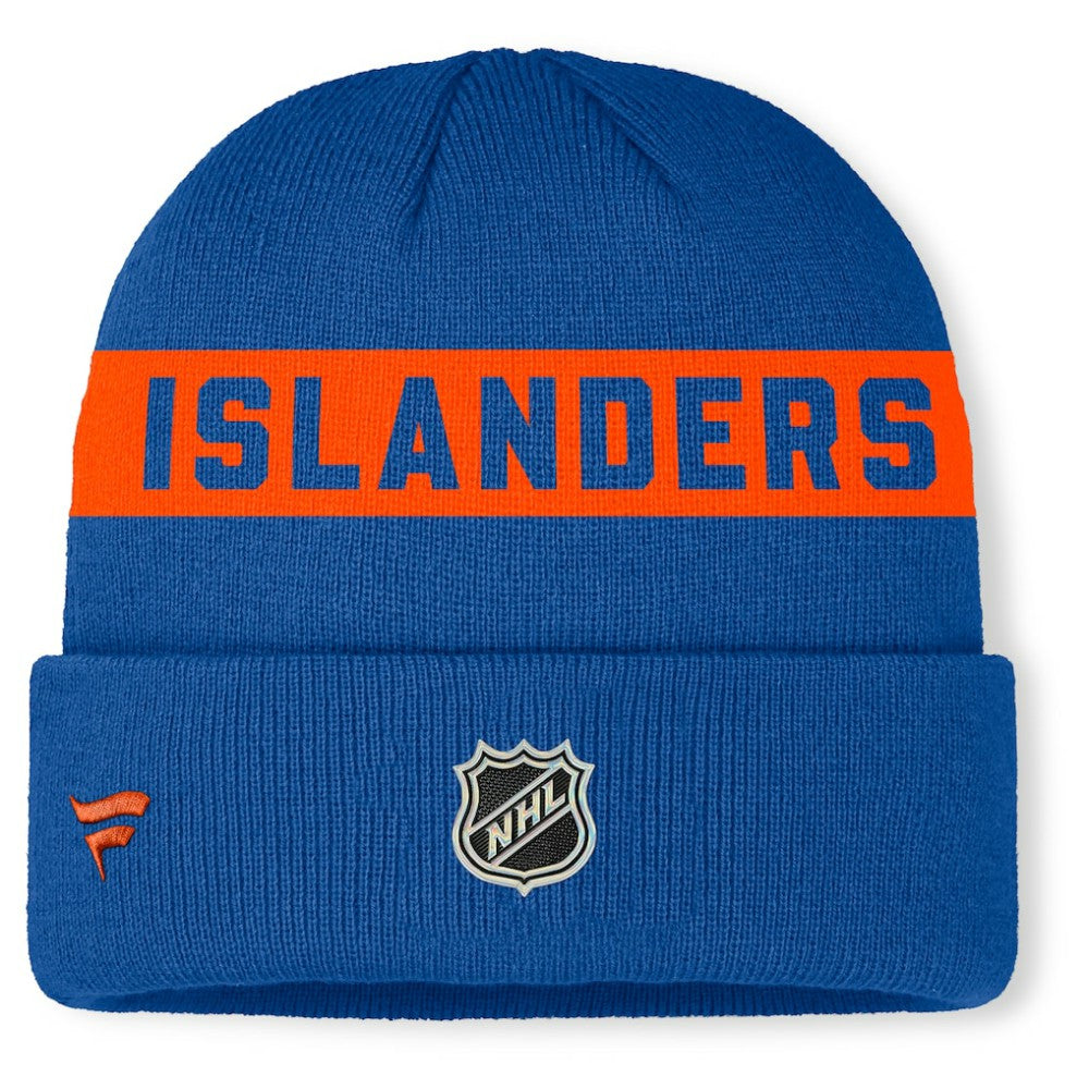 New York Islanders Fanatics Authentic Pro Rink Cuffed Knit Hat Royal
