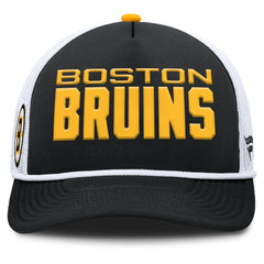 Boston Bruins Fanatics Authentic Pro Rink A-Frame Adjustable Hat Black/White