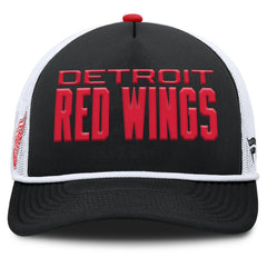 Detroit Red Wings Fanatics Authentic Pro Rink A-Frame Adjustable Hat Black/White