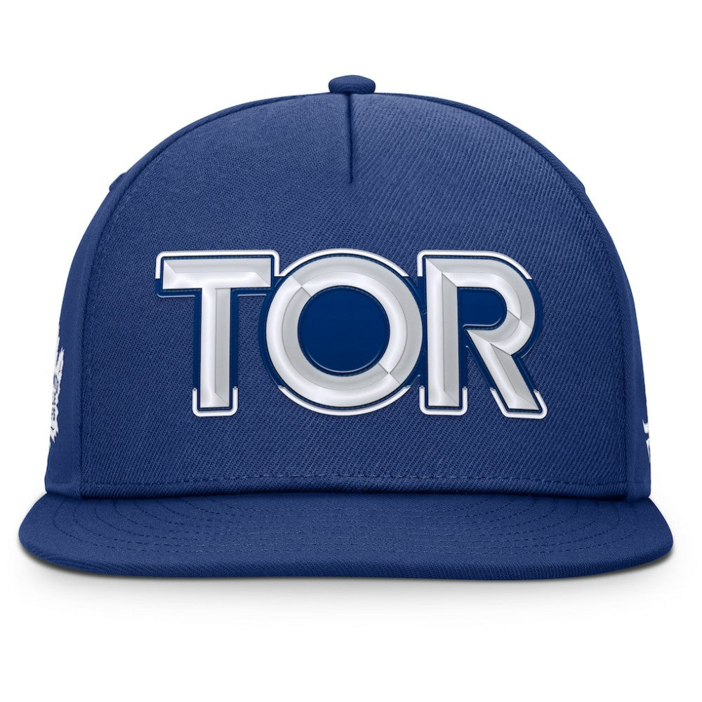 Toronto Maple Leafs Fanatics Authentic Pro Rink Team Code Snapback Hat Blue