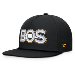 Boston Bruins Fanatics Authentic Pro Rink Team Code Snapback Hat Black