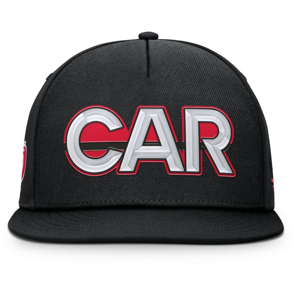 Carolina Hurricanes Fanatics Authentic Pro Rink Team Code Snapback Hat Black