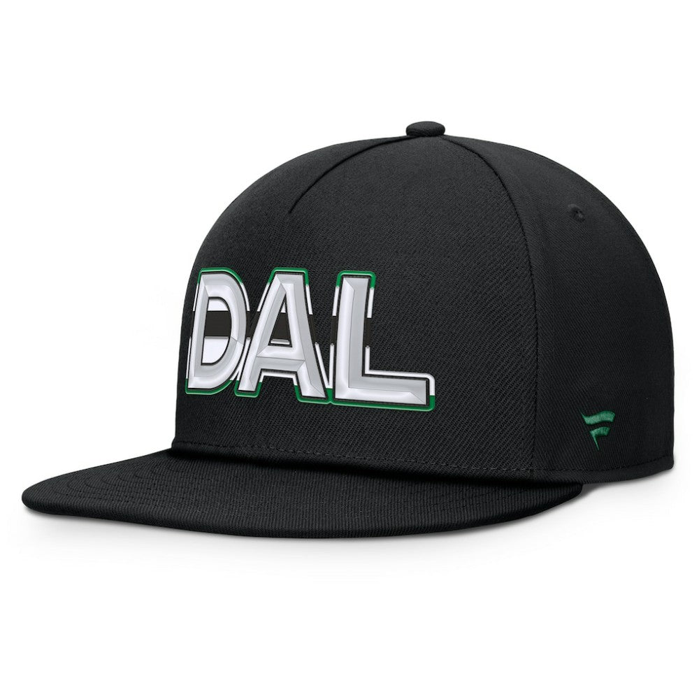 Dallas Stars Fanatics Authentic Pro Rink Team Code Snapback Hat Black
