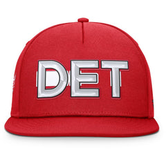 Detroit Red Wings Fanatics Authentic Pro Rink Team Code Snapback Hat Red