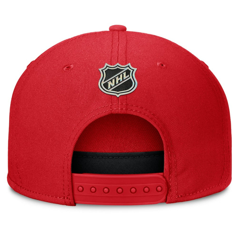 Detroit Red Wings Fanatics Authentic Pro Rink Team Code Snapback Hat Red