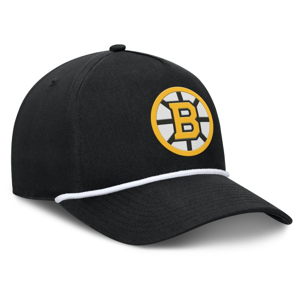 Boston Bruins Fanatics Authentic Pro Rink Roper A-Frame Adjustable Hat Black