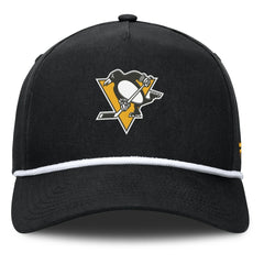 Pittsburgh Penguins Fanatics Authentic Pro Rink Roper A-Frame Adjustable Hat Black