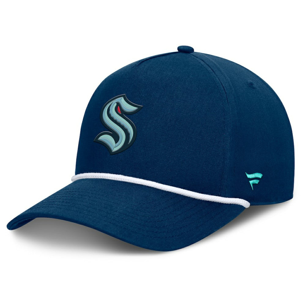 Seattle Kraken Fanatics Authentic Pro Rink Roper A-Frame Adjustable Hat Deep Sea Blue
