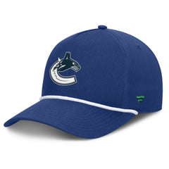 Vancouver Canucks Fanatics Authentic Pro Rink Roper A-Frame Adjustable Hat Blue