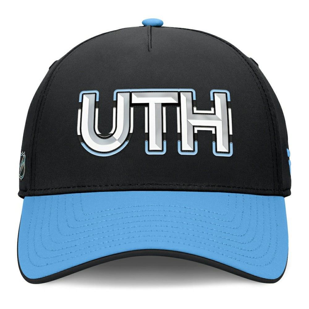 Utah Mammoth Fanatics Authentic Pro Rink Team Code Flex Hat Black/Light Blue