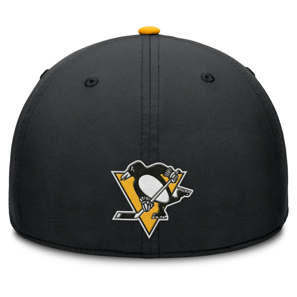 Pittsburgh Penguins Fanatics Authentic Pro Rink Team Code Flex Hat Black/Gold