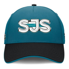 San Jose Sharks Fanatics Authentic Pro Rink Team Code Flex Hat Teal/Black