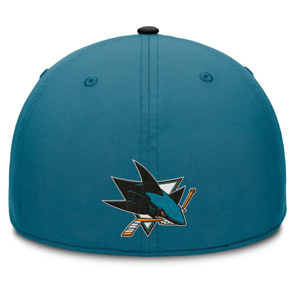 San Jose Sharks Fanatics Authentic Pro Rink Team Code Flex Hat Teal/Black