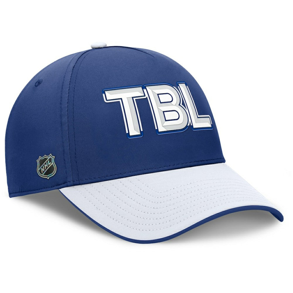 Tampa Bay Lightning Fanatics Authentic Pro Rink Team Code Flex Hat Blue/White
