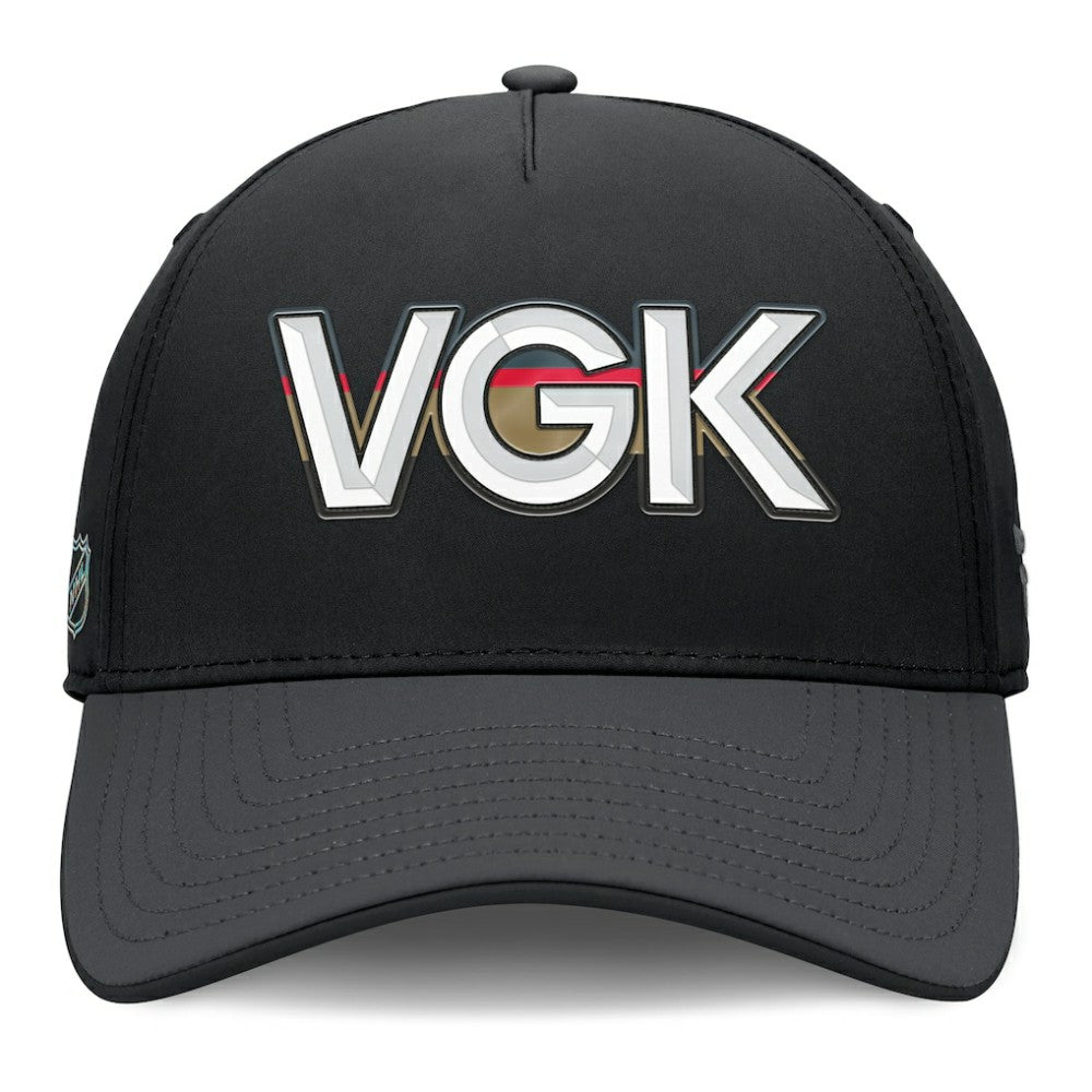 Vegas Golden Knights Fanatics Authentic Pro Rink Team Code Flex Hat Black/Charcoal