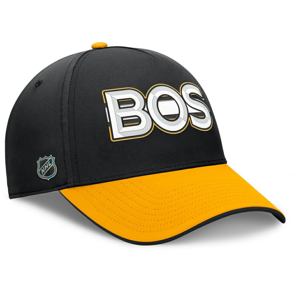 Boston Bruins Fanatics Authentic Pro Rink Team Code Flex Hat Black/Gold