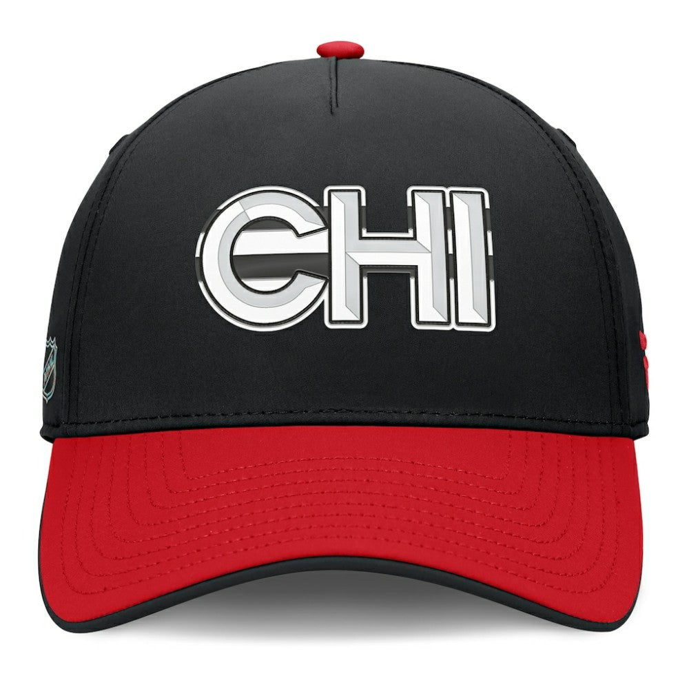 Chicago Blackhawks Fanatics Authentic Pro Rink Team Code Flex Hat Black/Red