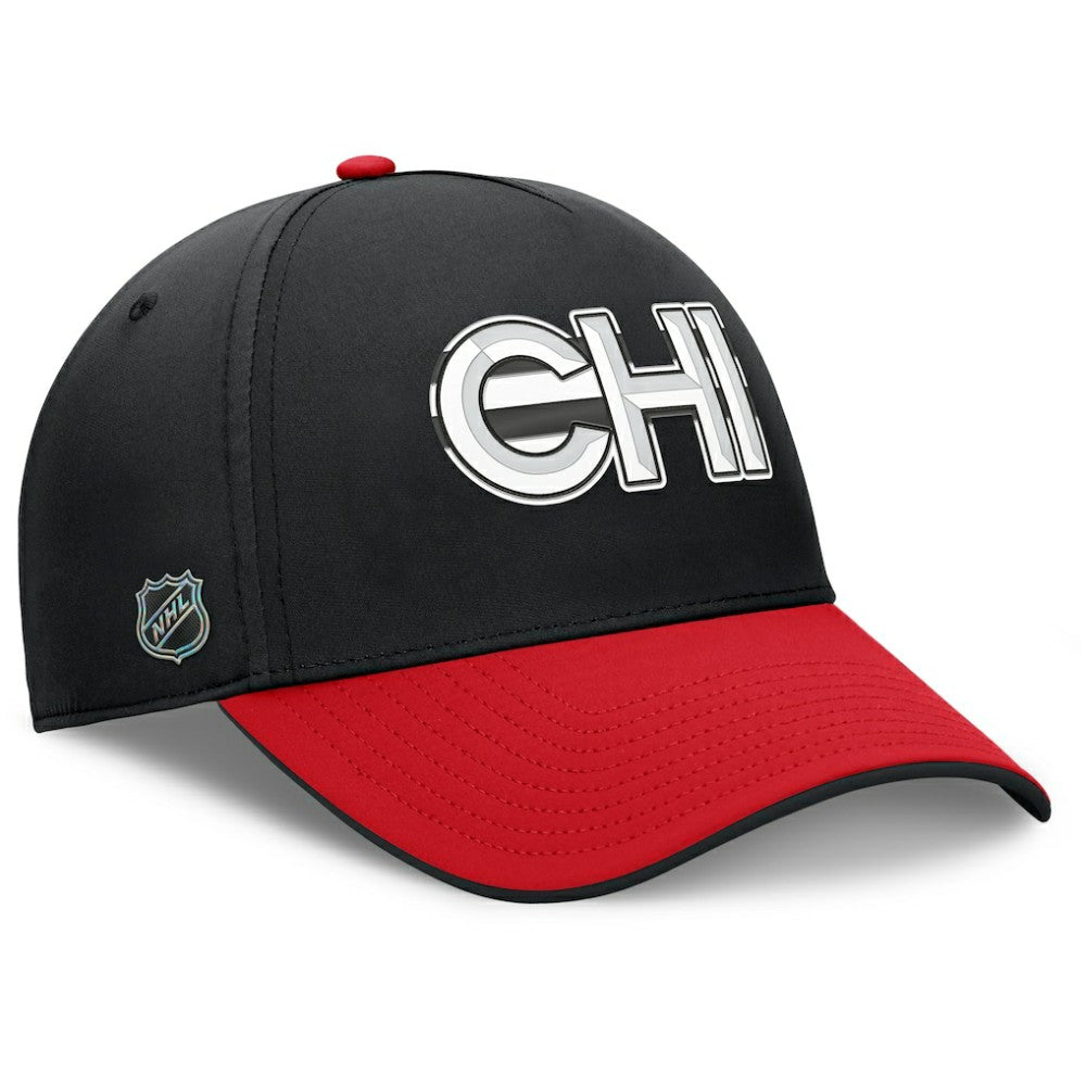 Chicago Blackhawks Fanatics Authentic Pro Rink Team Code Flex Hat Black/Red