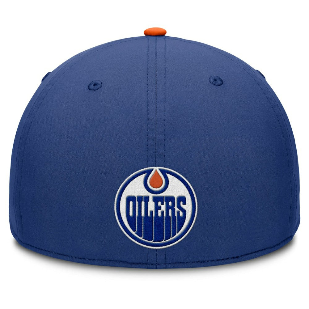 Edmonton Oilers Fanatics Authentic Pro Rink Team Code Flex Hat Royal/Orange