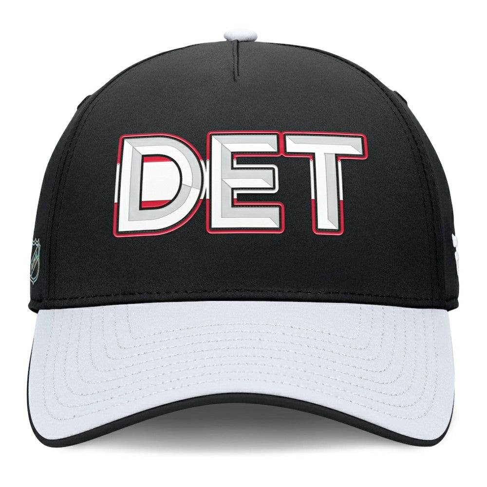 Detroit Red Wings Fanatics Authentic Pro Rink Team Code Flex Hat Black/White