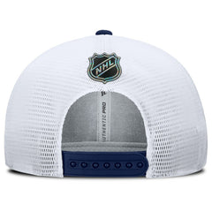 Washington Capitals Fanatics Authentic Pro Rink Lockup Adjustable Trucker Hat Navy/White