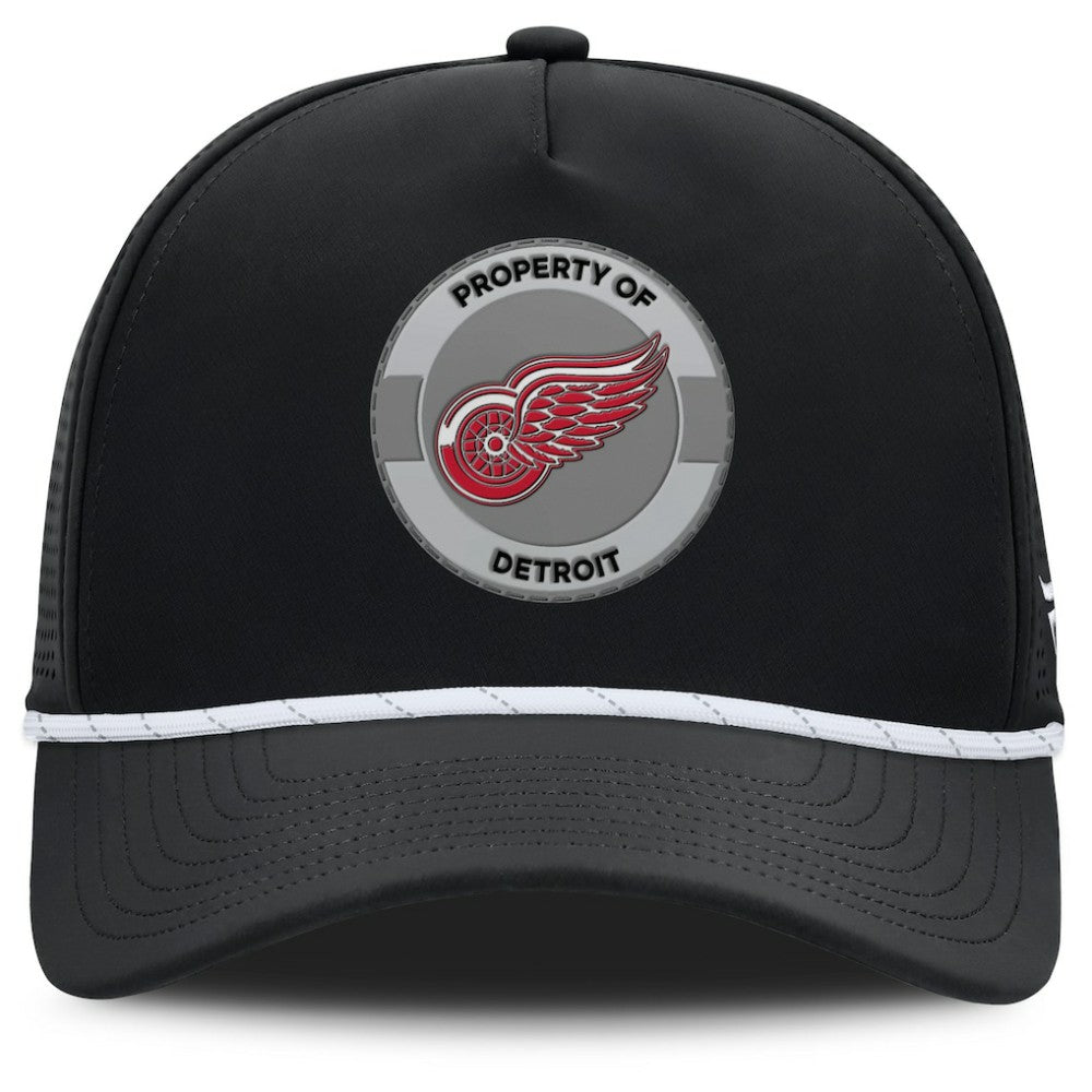 Detroit Red Wings Fanatics Authentic Pro Rink Adjustable Hat Black