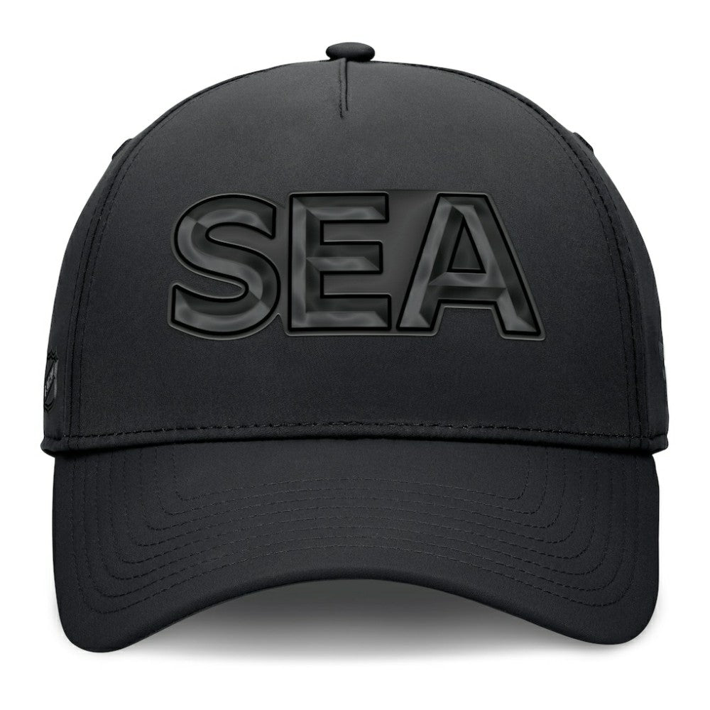 Seattle Kraken Fanatics Authentic Pro Road Team Code Flex Hat Black
