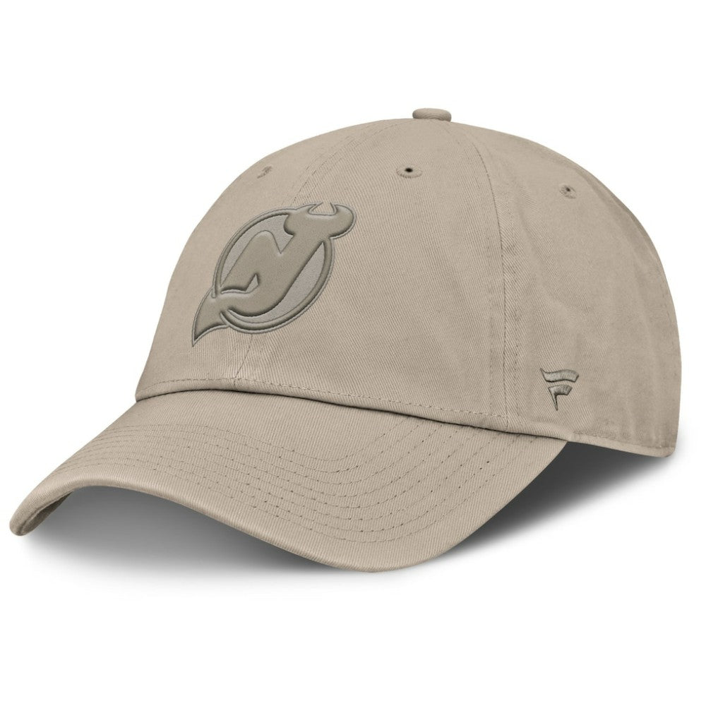 New Jersey Devils Fanatics Authentic Pro Road Adjustable Hat Tan