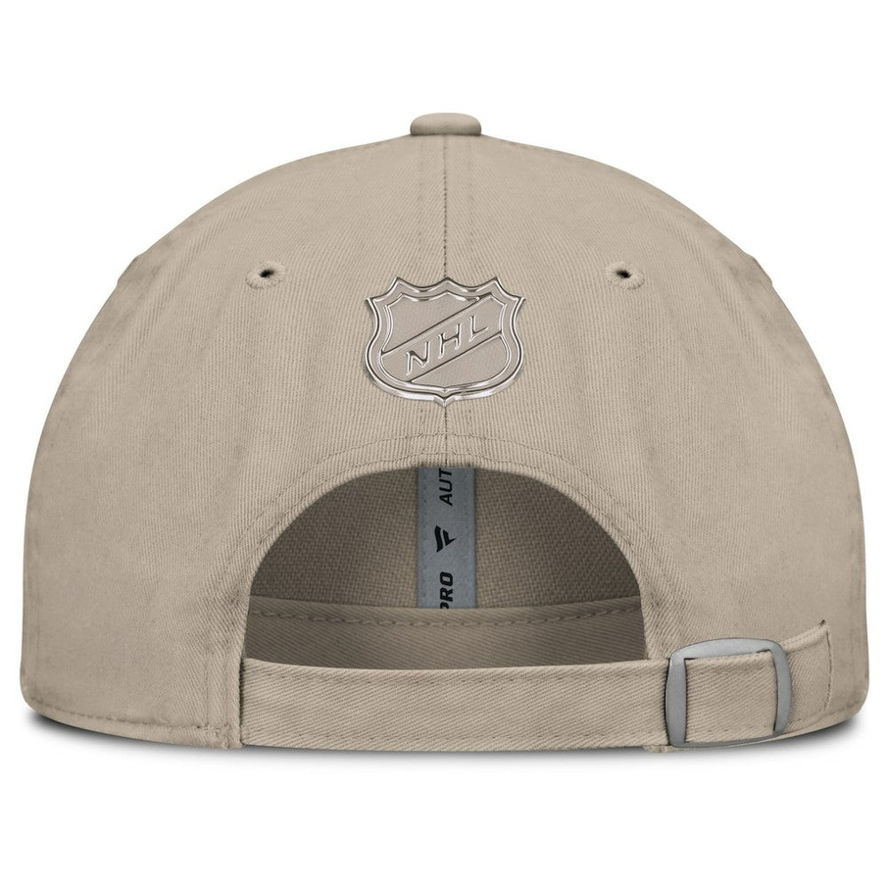 Pittsburgh Penguins Fanatics Authentic Pro Road Adjustable Hat Tan