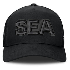 Seattle Kraken Fanatics Authentic Pro Road Team Code Trucker Adjustable Hat Black