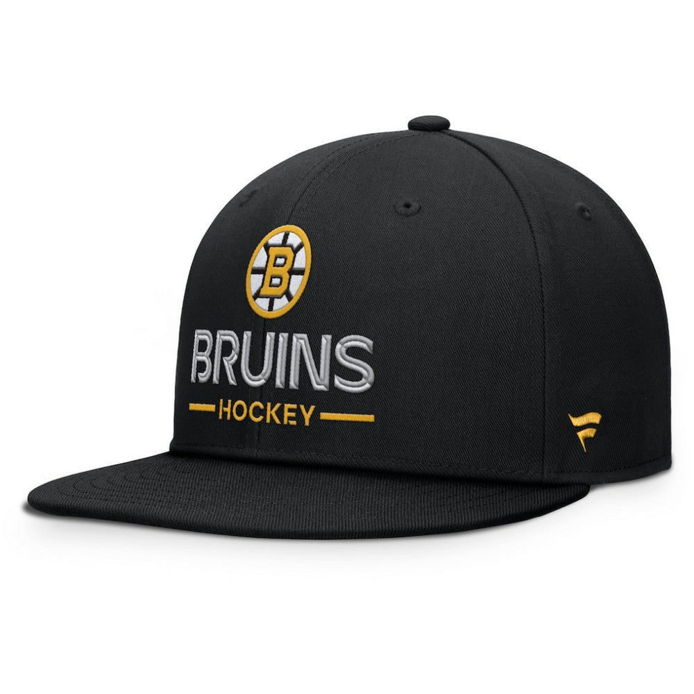 Boston Bruins Fanatics Authentic Pro Rink Lockup Snapback Hat Black