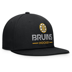Boston Bruins Fanatics Authentic Pro Rink Lockup Snapback Hat Black