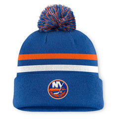 New York Islanders Fanatics Authentic Pro Rink Cuffed Knit Hat with Pom Royal