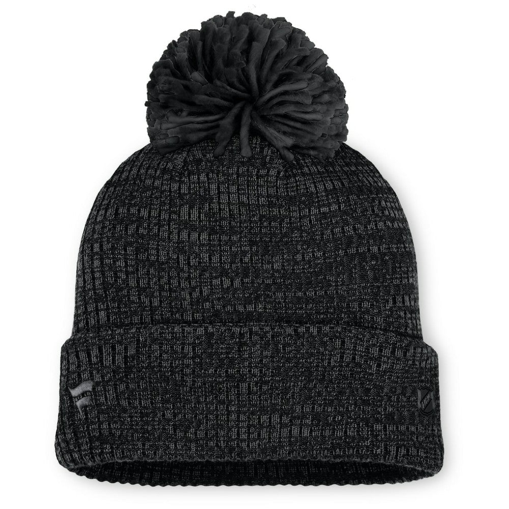 Pittsburgh Penguins Fanatics Women's Authentic Pro Road Cuffed Knit Hat with Pom Black